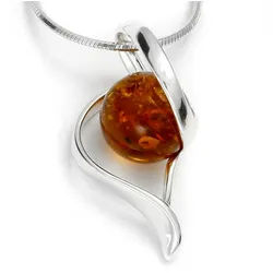 OSTSEE-SCHMUCK Kette mit Anhänger Ostsee-Schmuck Kette mit Anhänger Gleiter-Isabella (2-tlg) silberfarben 42 cm
