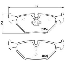 Bremsbelagsatz BREMBO P 71 006, Hinten