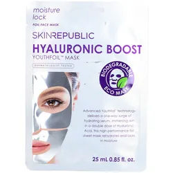 Skin Republic Youthfoil® Hyaluronic Boost - Feuchtigkeitsspendende Gesichtsmaske mit Hyaluronsäure