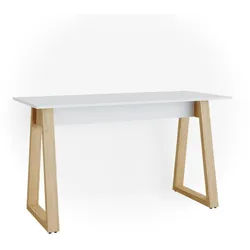 Vicco Schreibtisch Nautica Weiß 138 x 60 cm , Holzwerkstoff , Rechteckig,Rechteckig , 138x77x60 cm , Büromöbel, Schreibtische, Computertische