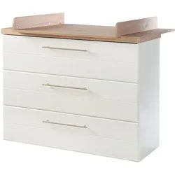 Roba Wickelkommode Nele , Weiß , Holzwerkstoff , 3 Schubladen , Rechteckig , 119x103x77.5 cm , Babymöbel, Wickelkommoden & Zubehör, Wickelkommoden