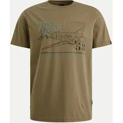 T-Shirt mit Fotoprint Braun M