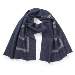 L’écharpe en laine 100% laine vierge BASLER bleu
