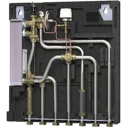 Danfoss Wohnungsstation Evoflat FSS 2 E HT-Heizung, 49kW, Dämmhaube, Zirku