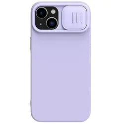 CamShield Silky Silicone Case iPhone 14 Plus Case Cover with Camera Cover Purple