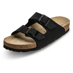 vitaform Unisex Pantoletten Vollrindleder Pantolette blau|schwarz 39 EU