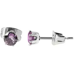 Adelia ́s Paar Ohrhänger Damen Ohrringe – Ohrstecker aus Edelstahl mit Zirkonia, Eine schöne Geschenkidee für jeden Anlass silberfarben