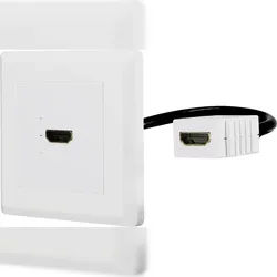Renkforce 1 Port Unterputz HDMI Wandanschlussdose mit Kabelpeitsche 0,15 m