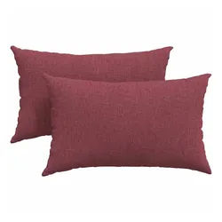 vidaXL Sitzauflage Sofakissen 2 pcs Weinrot 50 x 30 cm Stoff, (2 St) rot