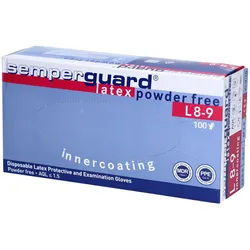 Semperguard Gants en latex sans poudre taille L 8-9
