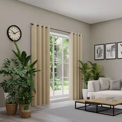 Vorhang NEUTEX FOR YOU "BELMONDO", beige (leinen), B:138cm H:150cm, Polyester, Gardinen, Uni mit samtiger Oberfläche, nach Maß