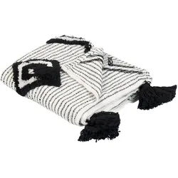 Beliani Decke Weiß Saatli 130/150 cm , Textil , 130x150 cm , Heimtextilien, Wohntextilien, Decken