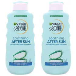 GARNIER After Sun-Lotion 2x Garnier Ambre Solaire Soothing After Sun Lotion für Körper & Gesich