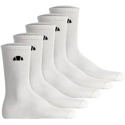 Kurzsocken ELLESSE "Socken ALACRE Crew Socks 5er Pack", Herren, Gr. 41-46, weiß, Obermaterial: 68% Baumwolle CO. 16% Polyester PES. 14% Polyamid PA. 2% Elasthan EL., Socken
