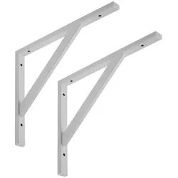SO-TECH® Wandregalhalter Schwerlastkonsole Schwerlastwinkel Regalwinkel Wandkonsole, Spar-Set 2-tlg., Stahl, Tragkraft 75 kg / Paar, 395 x 315 mm weiß weiß 3 cm x 31.5 cm x 39.5 cm