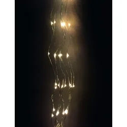 Lex 2x 40er Micro LED Schweif Drahtlichterkette Set Batterie Lichterkette warmweiß
