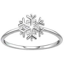 Order & Smile Schmuck Silberring Ring Schneeflocke: Damenring Silber 925 silberfarben 57