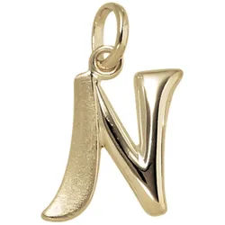 JOBO Buchstabenanhänger Anhänger Buchstabe, 375 Gold gelb|goldfarben