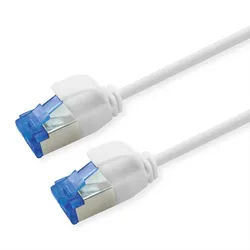 ROLINE Patchkabel Cat.6A (Class EA) S/FTP (PiMF) LAN-Kabel, RJ-45 Männlich (Stecker), RJ-45 Männlich (Stecker) (150.0 cm), LSOH, PoE weiß