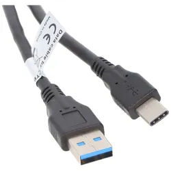 AccuCell Datenkabel - USB Type C (USB-C) Stecker auf USB A (USB-A 3.0) Stecker - 1,0m - langer Stecker