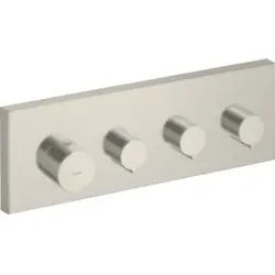 hansgrohe Fertigmontageset Axor Starck UP-Thermostat, eck., 3 Verbr., Edelstahl-Optik