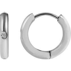 Adelia ́s Paar Creolen Damen Creolen aus Edelstahl Ø 10 mm silberfarben