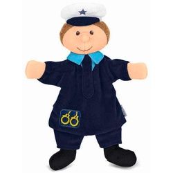 Sterntaler Handpuppe Polizist , Blau, Braun, Weiß, Dunkelblau, Beige , Textil , 27x9x29 cm , Spielzeug, Puppen & Puppenzubehör, Handpuppen