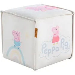 Roba Kinderhocker in Würfelform Peppa Pig , Beige , Holzwerkstoff , Film/Serie/TV , 27x25x27 cm , Babymöbel & Kindermöbel, Babyzimmer, Kindersessel & Kindertische
