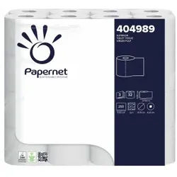 Papernet Simplify Toilettenpapier, 3-lagig, hochweiß, Blattabmessung: 11 x 10 cm, 1 Paket = 32 Rollen à 250 Blatt