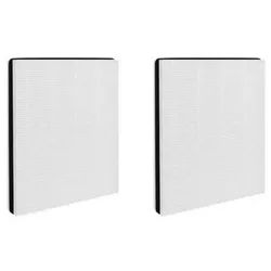 Trade-Shop HEPA-Filter Luftfilter 2x passend für Philips HU5930/10, HU5931/11, Zubehör für Philips FY1114/10, Comedes PT94113 / Ersatzteil für Luftreiniger, Maße: ca. 30 x 24 x 3,6cm schwarz
