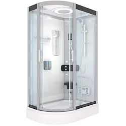 AcquaVapore Duschkabine Komplettdusche Fertigdusche Dusche D60-70T1L 120x80 cm ohne 2K Scheiben Versiegelung