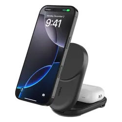 UltraCharge 25w Qi2 2in1 Magnetic Charger plus USB-C EU Black Round