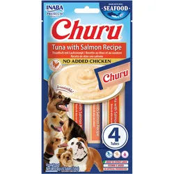 INABA Hunde-Churu (auf Fischbasis) Thunfisch-Lachs 4x14g (56g)
