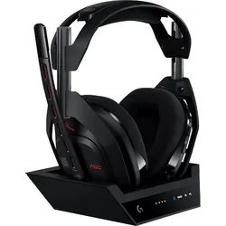 LOGITECH Astro A50 (Gen 5) LIGHTSPEED kompatibel mit Dolby Atmos inkl. Basisstation, kabellos, Over-ear Gaming Headset Bluetooth Schwarz