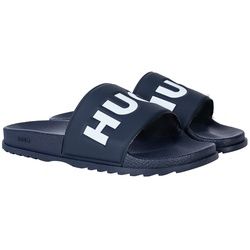 HUGO Herren Badesandalen - Match it Slide rblg, Badeschuhe, Badelatschen, Logo Dunkelblau EUR 42