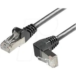 TME TI45-5 - Patchkabel Cat.6a S/FTP gewinkelt / gerade, 5 m