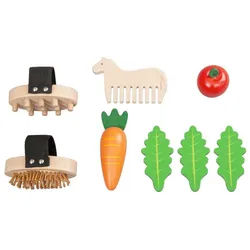 My Baby Lou Kinderspielset , Gelb, Grün, Rot, Schwarz, Buchefarben , Holz, Textil , 8-teilig , Buche, Schima , Sperrholz , unisex , EN 71 , Spielzeug, Holzspielzeug