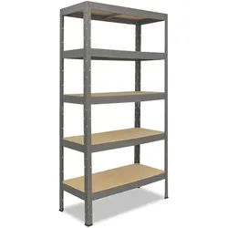 shelfplaza PRO 200x110x30 cm Schwerlastregal in grau mit 5 Böden und 200 kg Traglast pro Boden