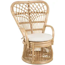 Beliani Kindersessel Naturfarben Temeni , Naturmaterialen , 53x71x48 cm , Babymöbel & Kindermöbel, Babyzimmer, Kindersessel & Kindertische