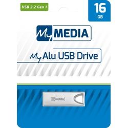 Mymedia USB 3.2 Stick 16GB, Typ-A, My Alu, silber Retail-Blister