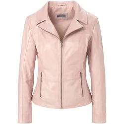 La veste en cuir avec col tailleur XL MYBC rosé