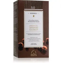 Korres Argan Oil Permanent-Haarfarbe mit Arganöl Farbton 5.0 Light Brown 50 ml