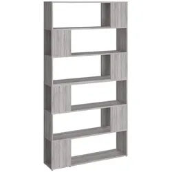 vidaXL Bücherregal NA Bücherregal Raumteiler Grau Sonoma 100x24x188 cm grau