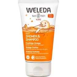 Weleda - 2 in 1 Shower & Shampoo, Fruchtige Orange Duschgel 150 ml Unisex 150 ml Duschgel