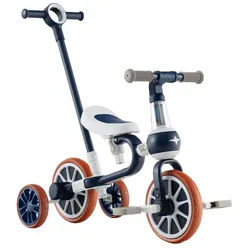 KOMFOTTEU Dreirad Kinder Balance Fahrrad, 4-Rad-Laufrad blau