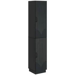 vidaXL Gartenlounge-Set Schrankset 2 pcs Schwarz Holzwerkstoff, (2-tlg) schwarz