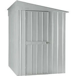 Globel Anlehn-Metallgerätehaus Wandzierde Lean-To L56 - L58 155 x 180 cm (Modell L56) silber-metallic