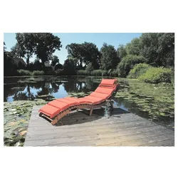 Garden Pleasure Gartenliege Nassau, faltbar, mit Wendeauflage braun