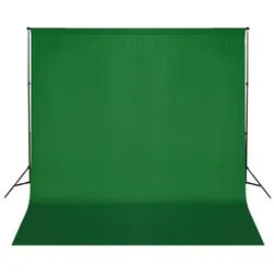 vidaXL Fotostudio-Box 300 x 300 cm Fotohintergrund Baumwolle Grün 300x300 cm Chroma-Key Foto grün