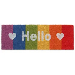 Relaxdays FUßMATTE , Multicolor , Textil, Kunststoff , 75x25 cm , Teppiche und Böden, Schmutzfangmatten, Fußmatten